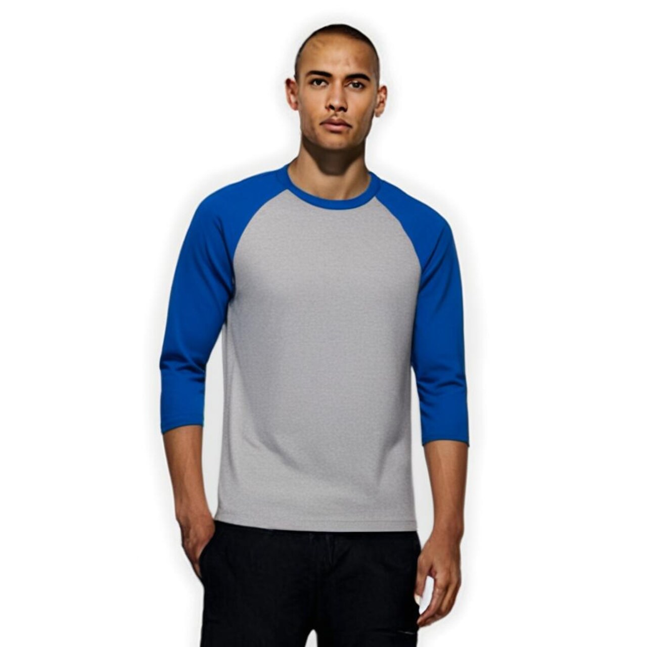 Gildan® Heavy Cotton Raglan Crewneck Three-Quarter Sleeve T-Shirt